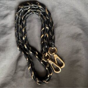 MZ Wallace Chain Link Leather Shoulder  Strap